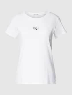 Calvin Klein Gerecyclede Katoenen T-shirt White Dames