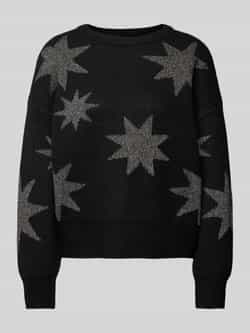 Only Comfort fit gebreide pullover met motief met effectgaren model 'ROSIE'