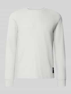 Tom Tailor Denim Regular fit shirt met lange mouwen en wafelstructuur