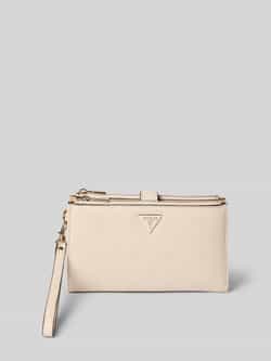 GUESS portemonnee Blake SLG Double Zip Organizer Bone Logo beige