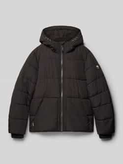 Garcia Regular fit winterjack in doorgestikte look met logopatch