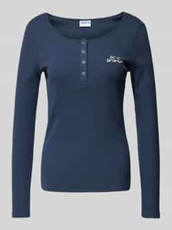 Jake*s Casual Pyjamabovendeel met labelstitching