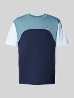 Lacoste T-shirt Korte Mouw T-shirt met katoenen jersey en kleurblokken