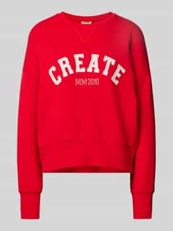 MOS MOSH Oversized sweatshirt met labelstitching model 'CELLI'