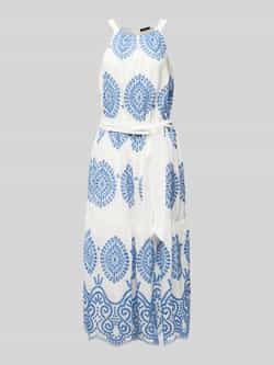 MORE & MORE Midi-jurk met broderie anglaise