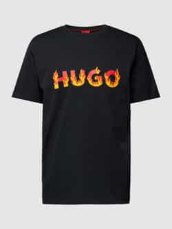 HUGO T-shirt met labelprint model 'Danda'