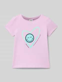 S.Oliver RED LABEL Loose fit T-shirt met Smiley -print