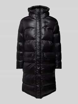 Blauer Usa Gewatteerde lange jas met labelbadge model 'CEDAR'