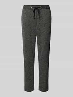 S.Oliver BLACK LABEL Relaxed fit joggingbroek met een elastische band en visgraatstructuur