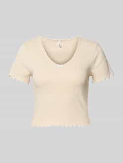 Only Slim fit T-shirt van katoenmix model 'CARLOTTA'