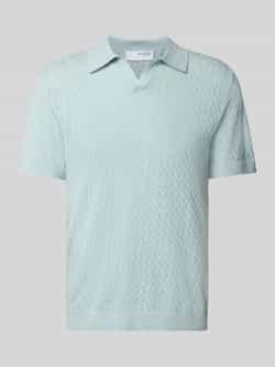 Selected Homme Regular fit poloshirt in gehaakte look model 'LINO'