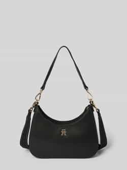 Tommy Hilfiger Schoudertas TH LOGOTAPE SHOULDER BAG dames avondtas clutch handtas met goudkleurige details