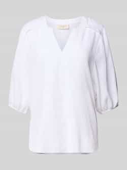 FREE QUENT Blouse van een mix van linnen en viscose met 3 4-mouwen model 'Lava'
