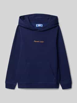jack & jones Hoodie met labelstitching en kangoeroezak
