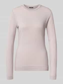 Shirt met lange mouwen van lyocellmix met ronde hals