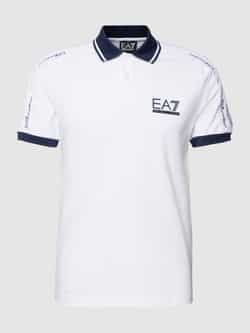 EA7 Emporio Armani Regular fit poloshirt met labelprint