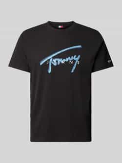 Tommy Jeans Zwarte Katoenen T-shirt Regular Fit Black Heren