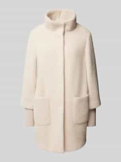 s.Oliver BLACK LABEL Relaxed fit lange jas met gebreide boordjes aan de mouwen