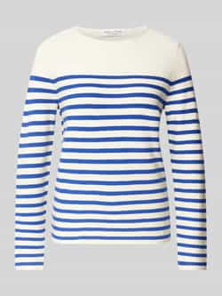 Marc O'Polo Regular fit gebreide pullover van puur katoen met streepmotief