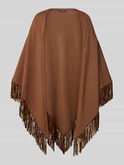 Betty Barclay Poncho van viscosemix met franjes