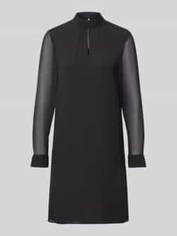 S.Oliver BLACK LABEL Regular fit chiffon jurk met opstaande kraag