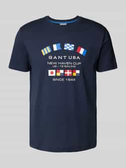 Gant T-shirt met labeldetails