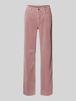 MAC Corduroy broek met wijde pijpen en steekzakken