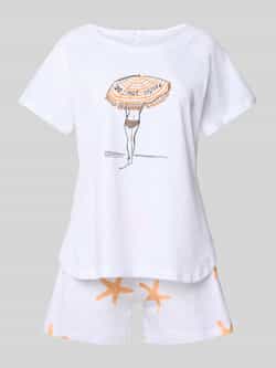 LOUIS & LOUISA Pyjama met ronde hals model 'Sommerliebe'