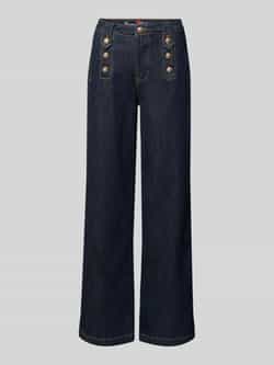 Buena Vista Wide leg jeans met sierknopen