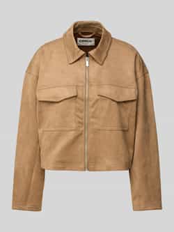 Only Oversized jack in wildeleerlook model 'STINA'