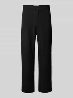 ANOTHER COTTON LAB Straight leg stoffen broek met labeldetail