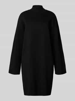 Jake*s Collection Gebreide jurk van viscosemix met opstaande kraag