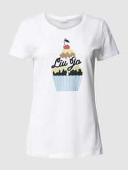 Liu Jo White T-shirt met label- en motiefprint