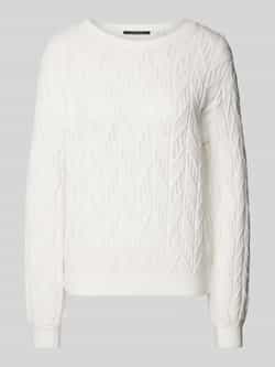 Comma Gebreide pullover van viscosemix met ronde hals
