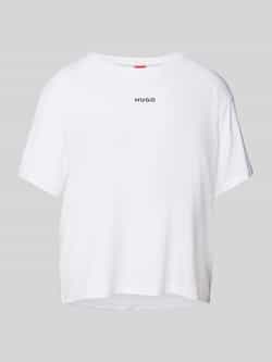 HUGO T-shirt met labelprint model 'Clelia'
