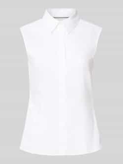 Boss Slim fit blousetop met platte kraag model 'Bashiva'