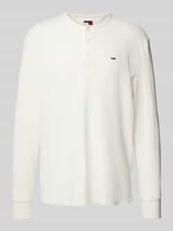 Tommy Jeans Regular fit shirt met lange mouwen en logostitching model 'HENLEY'
