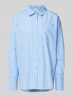 Kaffe Gestreepte Oversized Shirt Top Blauw Wit Blue Dames
