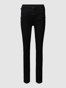 Liu Jo White Slim fit jeans met sierknopen model 'RAMPY'