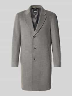 Boss Slim fit lange wollen jas met reverskraag model 'HYDE'