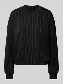 Tom Tailor Denim Loose fit sweatshirt van modalmix met krijtstreep