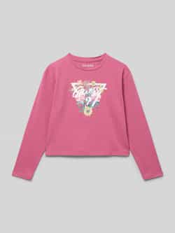 Guess Shirt met lange mouwen en labelprint