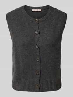 Christian Berg Woman Selection Regular fit gilet van katoenmix in gebreide look