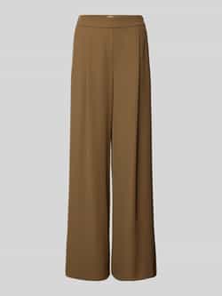 Jake*s Collection Wide leg stoffen broek met bandplooien