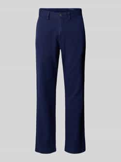 Polo Ralph Lauren Regular fit linnen broek met knoop- en ritssluiting