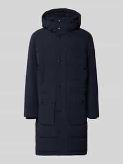 Strellson Regular fit gewatteerde lange jas met logopatch model 'CRASHER'