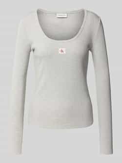 Calvin Klein Jeans Shirt met lange mouwen en labeldetail