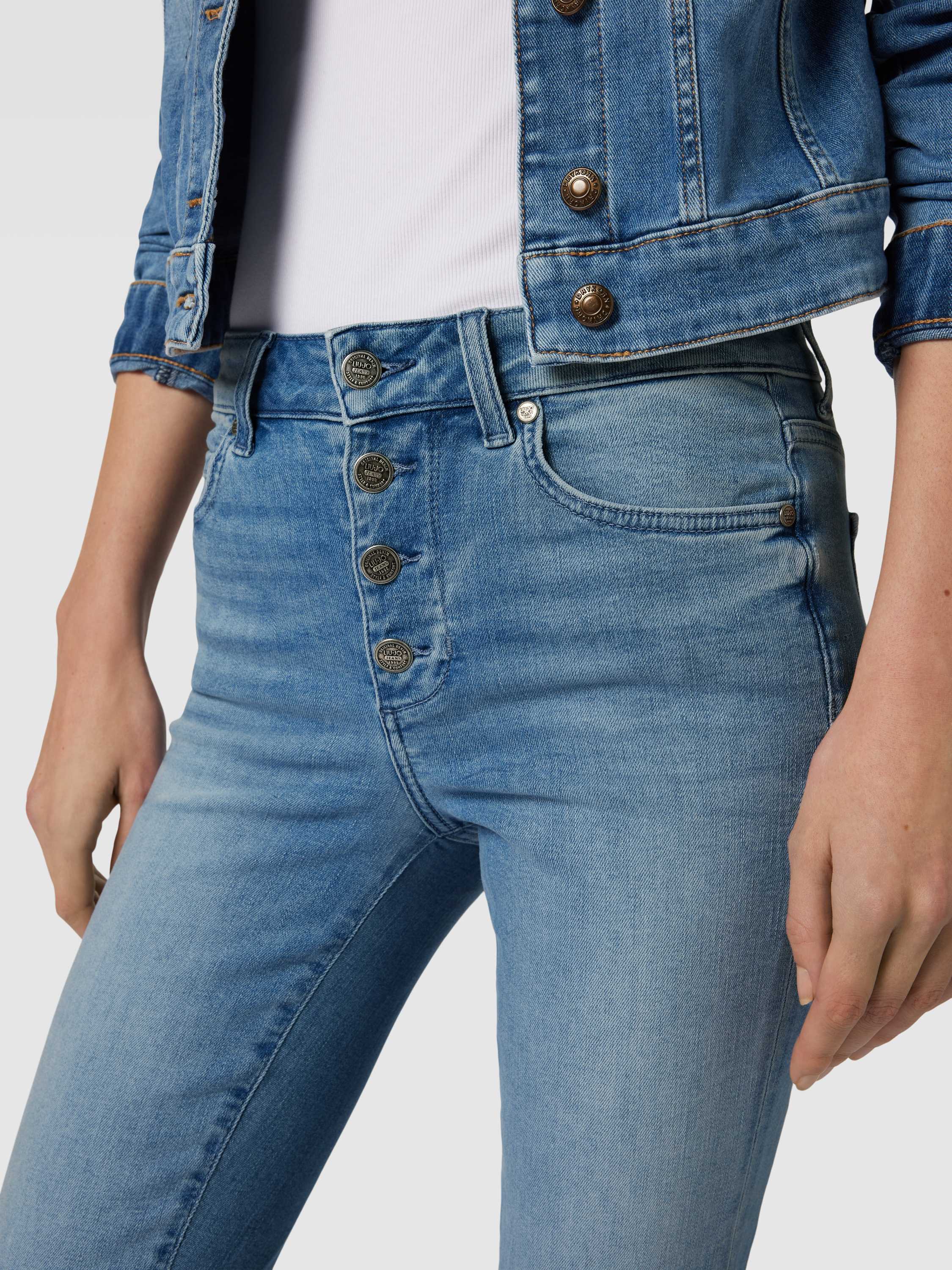 Liu Jo White Flared fit jeans met labelpatch