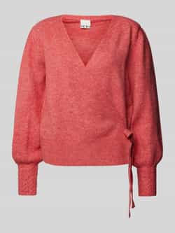 Ichi Gebreide pullover met strikdetail model 'HOLENE'