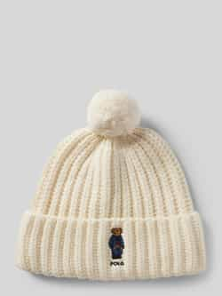 Ralph Lauren Polo Bear Beanie LUE Roomwit White Unisex